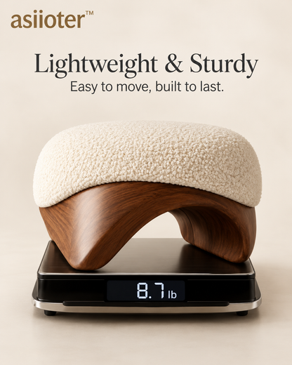 asiioter™ Novera Organic Sculptural Bouclé Ottoman