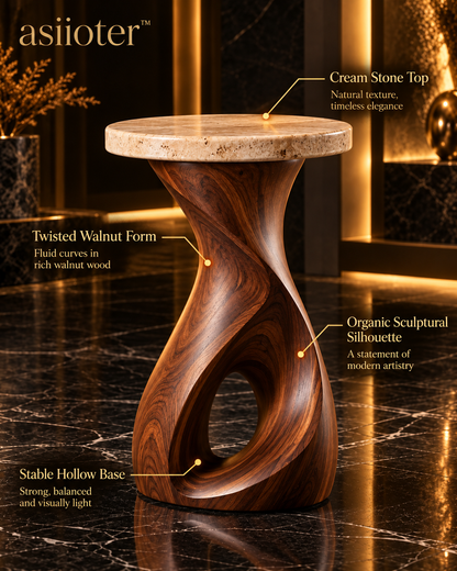 asiioter™ Noura Organic Sculptural Side Table