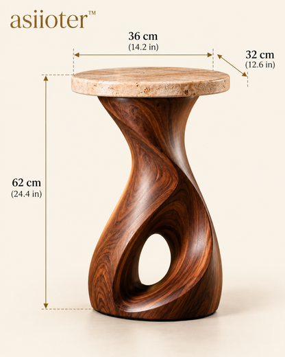 asiioter™ Noura Organic Sculptural Side Table