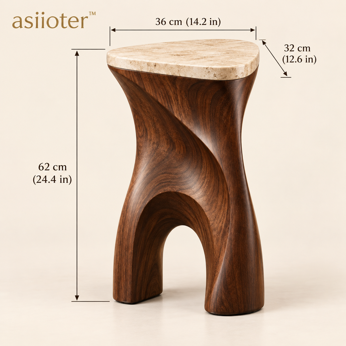 asiioter™ Liora Organic Sculptural Accent Chair