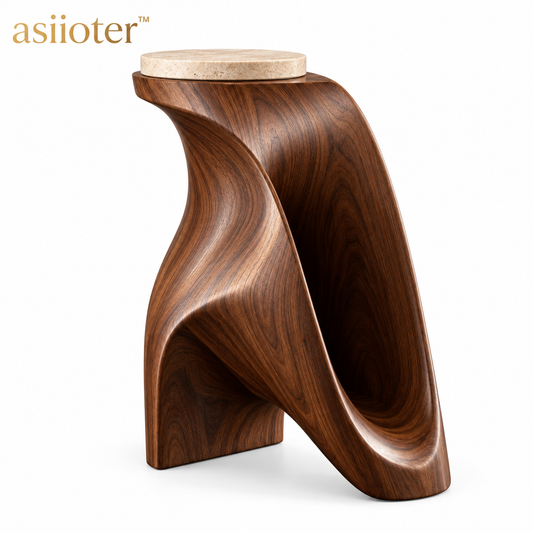 asiioter™ Orien Organic Sculptural Lounge Stool
