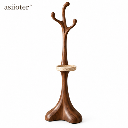 asiioter™ Arbora Sculptural Walnut Coat Stand