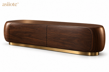 asiiote Arcvale organic walnut console cabinet