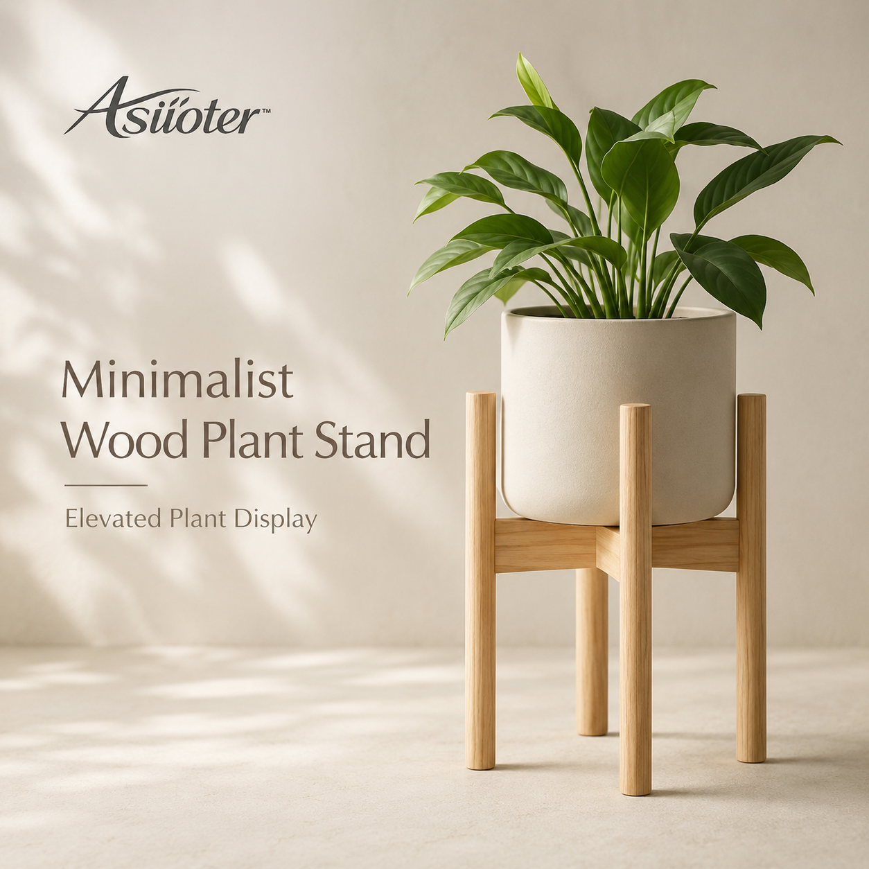 𝒂𝒔𝒊𝒊𝒐𝒕𝒆𝒓™ Minimalist Wood Plant Stand