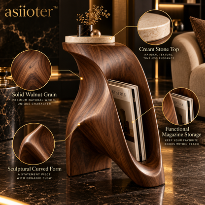 asiioter™ Orien Organic Sculptural Lounge Stool